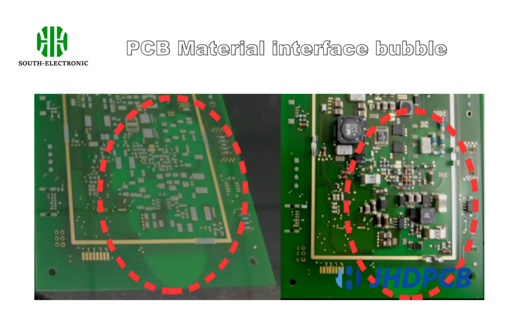 Material interface bubble formation diagram