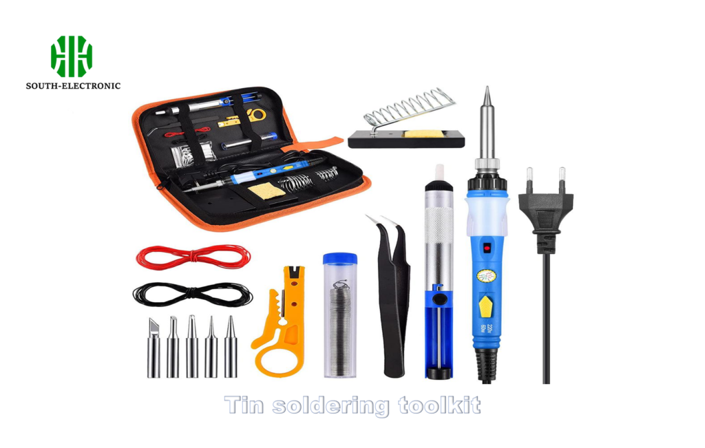 Essential soldering tools layout