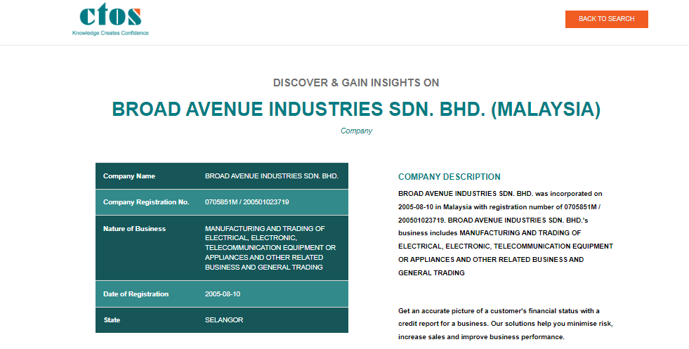 Broad Avenue Industries Sdn.Bhd