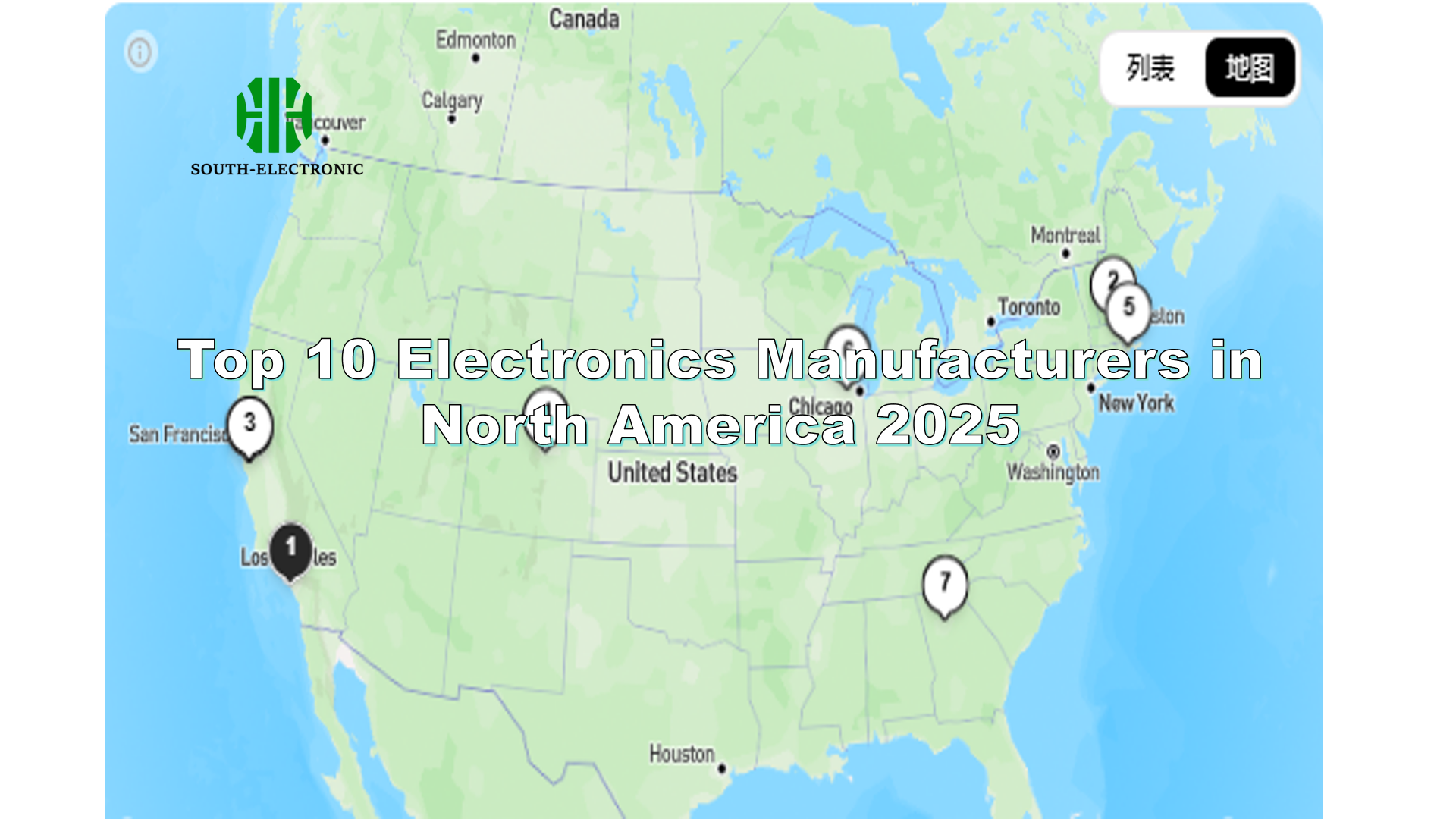 Top 10 Electronics Manufacturers in North America 2025