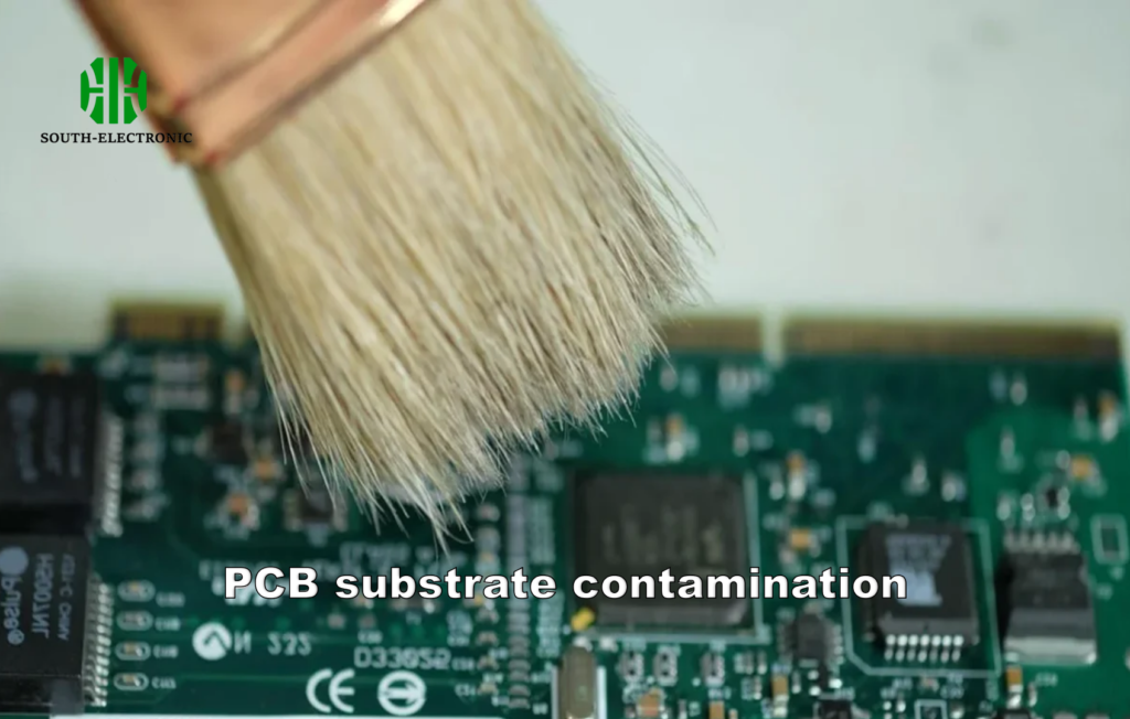 PCB substrate contamination examples