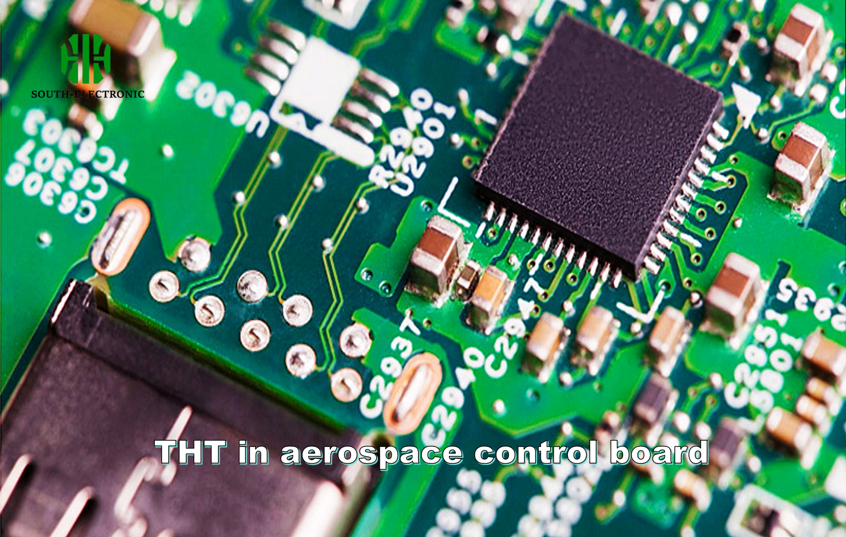 THT en placa de control aeroespacial