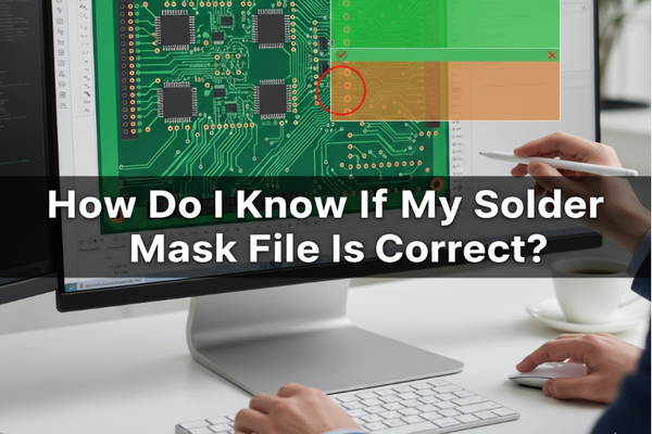 Gerber viewer showing solder mask layer