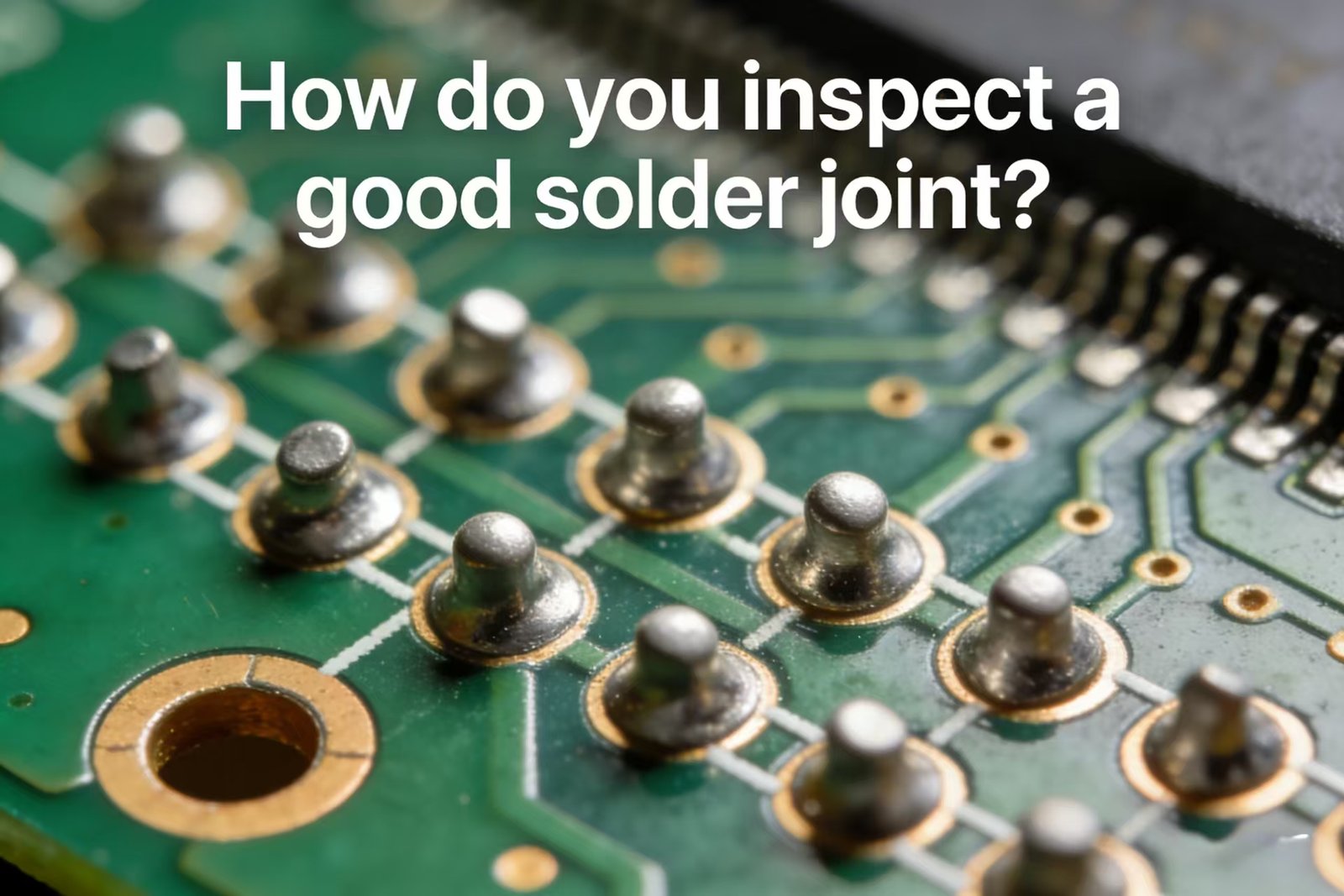How do you inspect a good solder joint