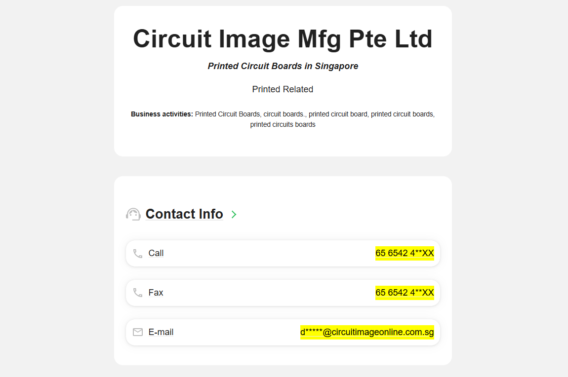 Circuit Image Mfg Pte Ltd